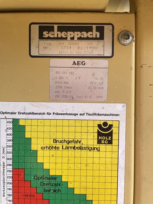 Frezarka dolnowrzecionowa z wózkiem scheppach hf 3000