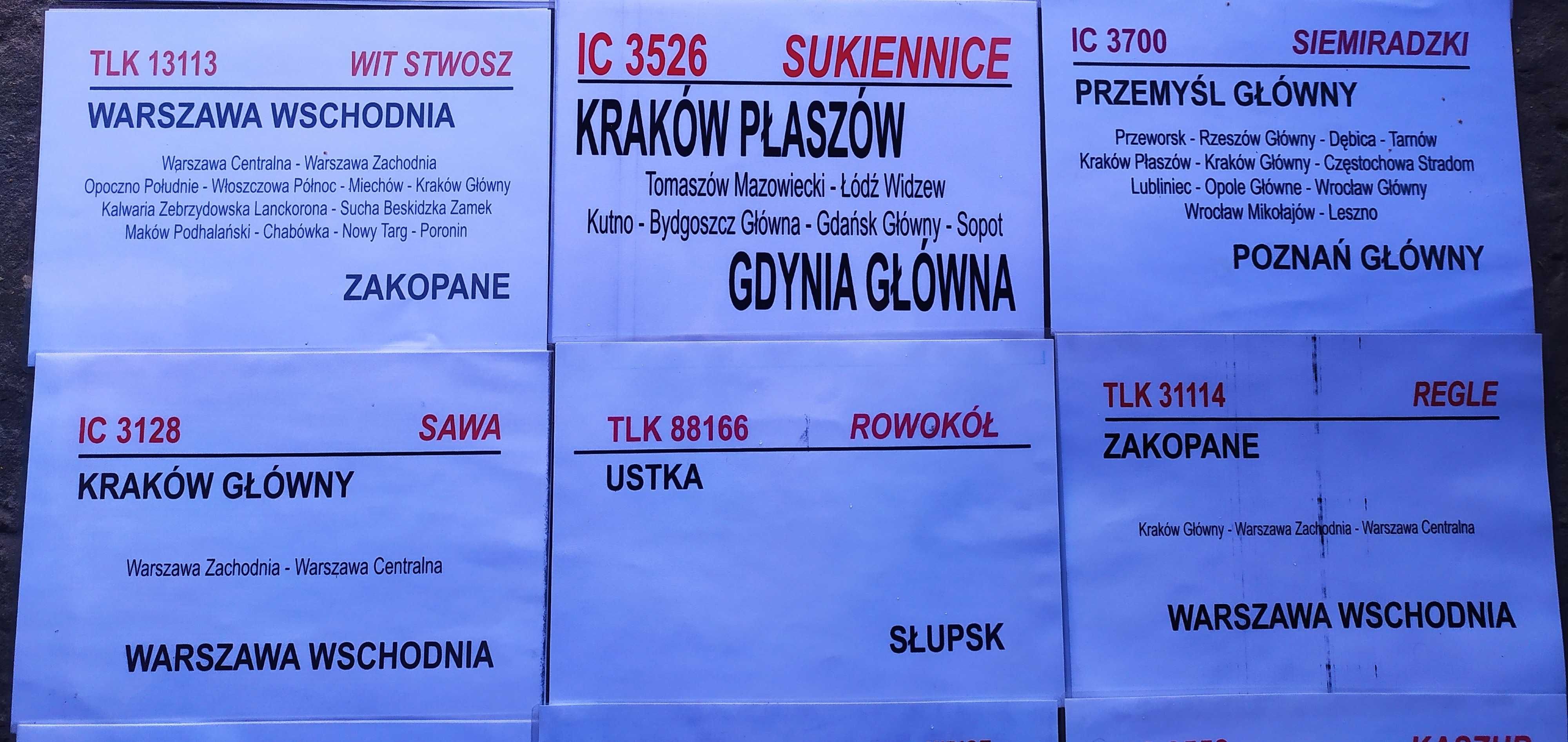 Stare tablice kierunkowe (laminowane)