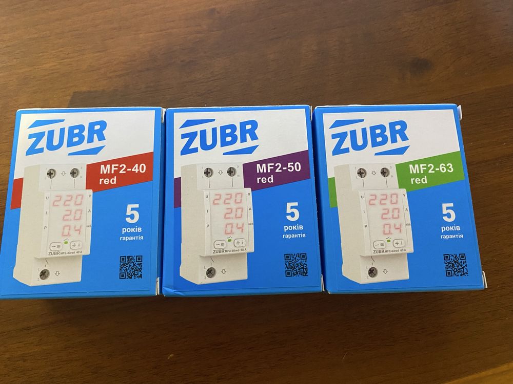Многофункциональное реле ZUBR MF2-40/50/63 red