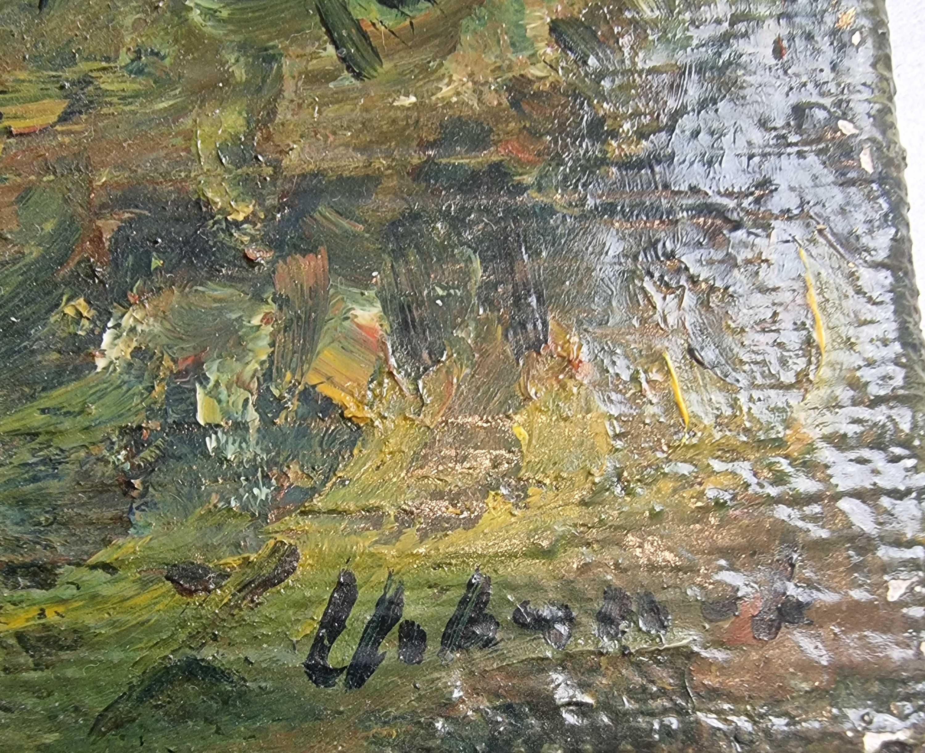 Obraz olejny 26x15,5 cm podpisany