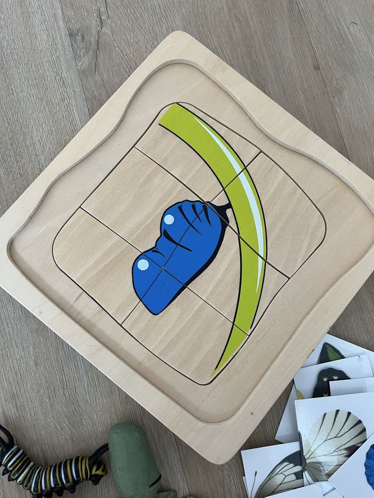 układnka przyroda Motyl puzzle drewniane montessori