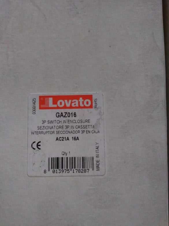 Interruptores "Lovato" GAZ016 (Novos)