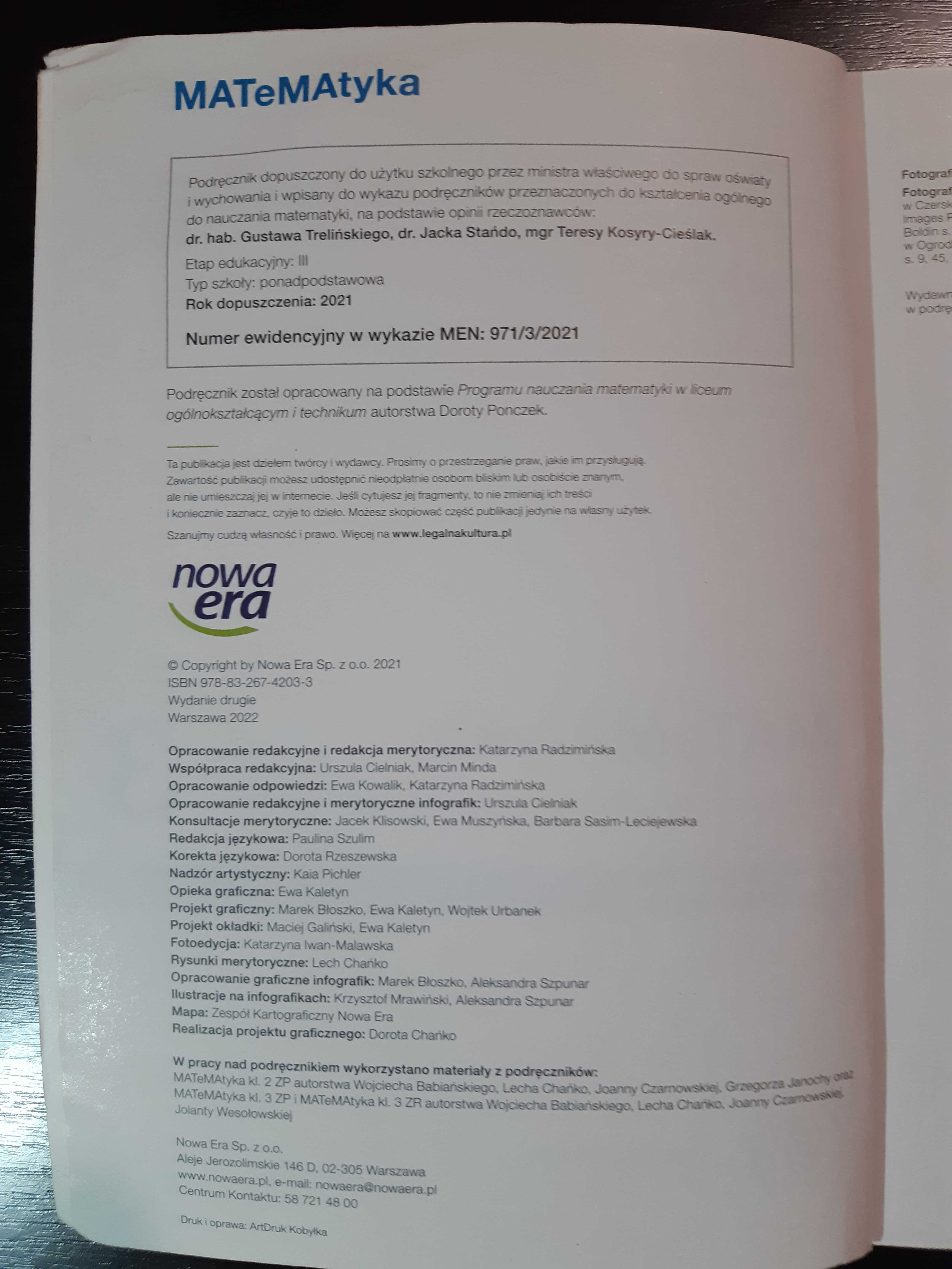 MATeMAtyka 3 Podręcznik. Zakres podstawowy