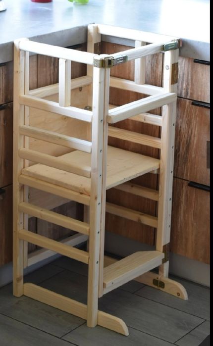 Składany Kitchen Helper z funkcją stolika nowy Wood For Joy