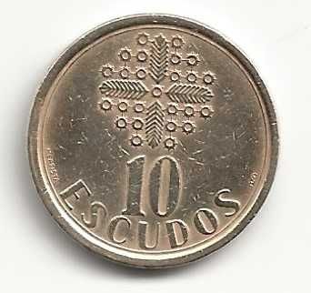 10$00 de 1989 Republica Portuguesa
