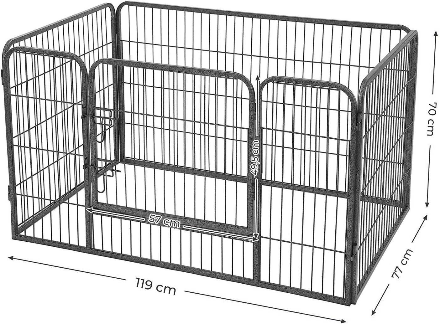 Klatka metal 77x119x70cm kojec wybieg dla psa