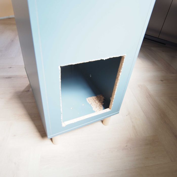 szafka Alex Ikea szaroturkusowa 36 x 58 cm x 70 cm i 4 nogi EKET Ikea