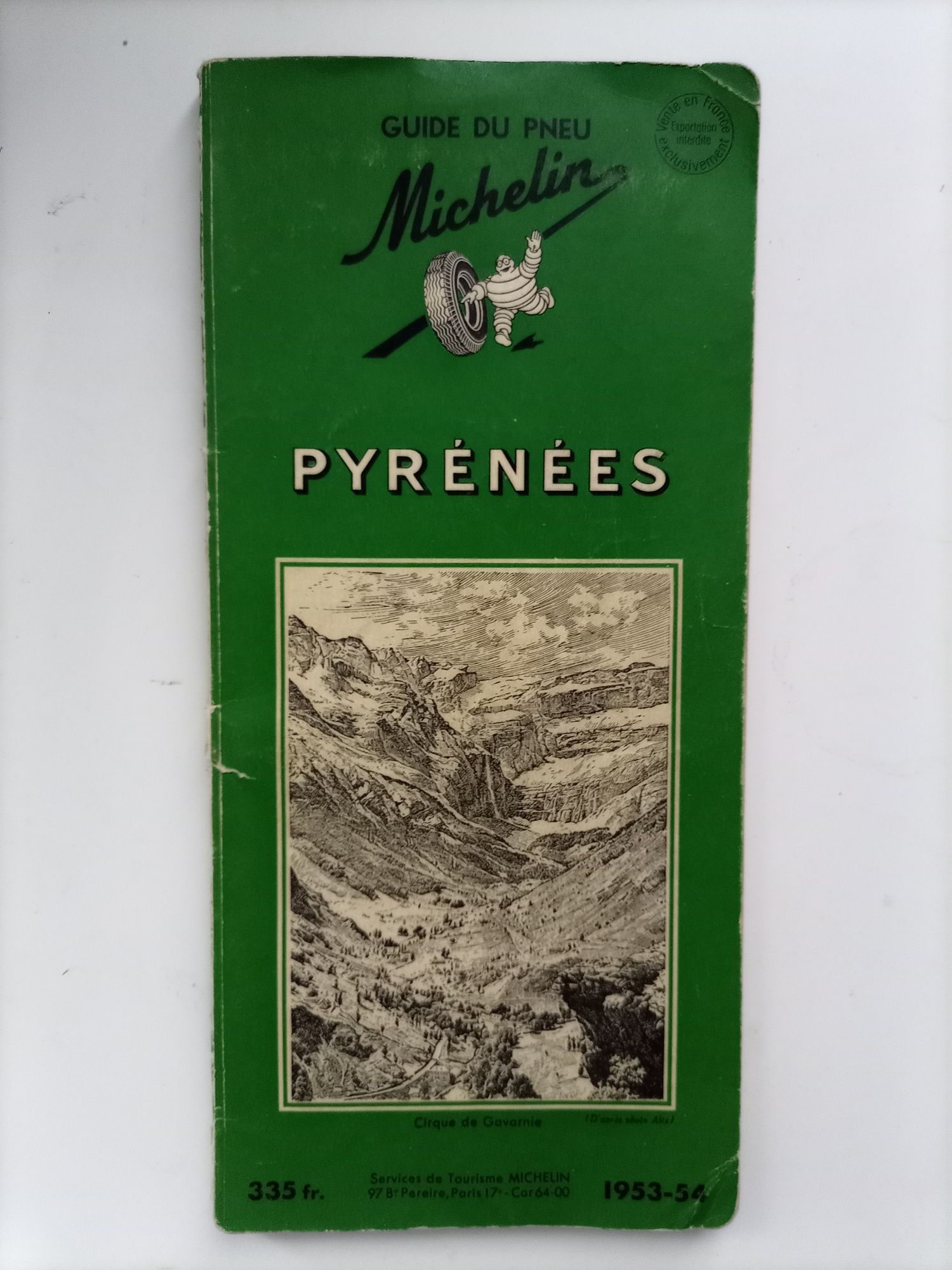 Przewodnik Michelin Pyrenees 1952 rok