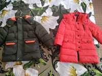 Куртки зимові на дівчинку (110 р) та хлопчика (116 р)