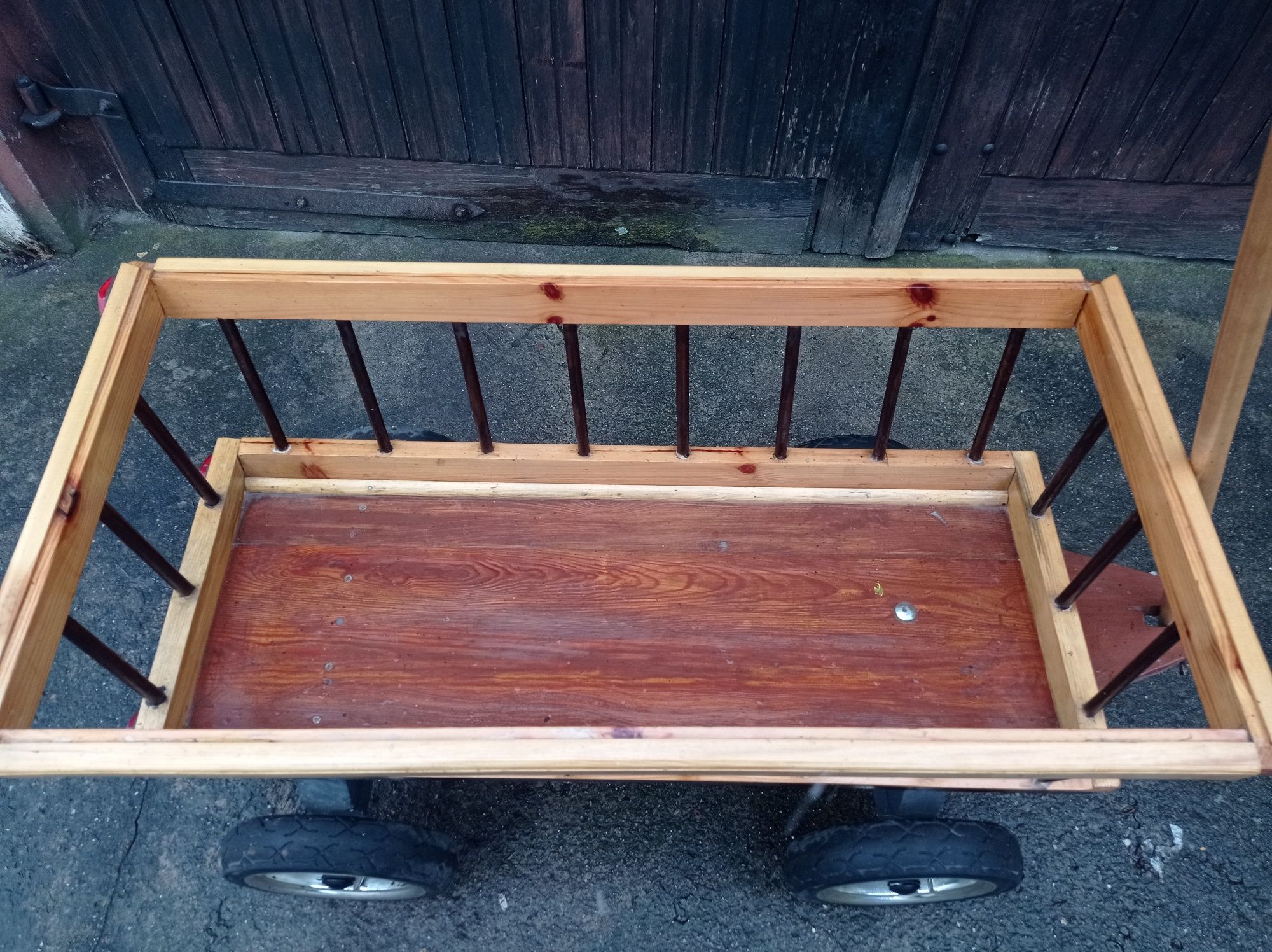 Wóz drabiniasty drewniany wózek dla dzieci