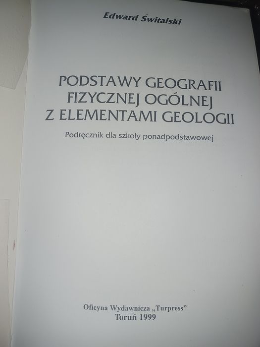 Podstawy geografii fizycznej z elementami geologii.Geografia Świtalski