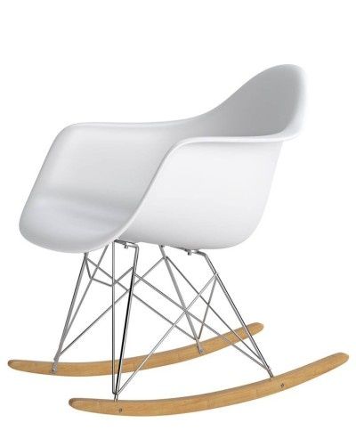 Fotel  ROC biały bujany na biegunach
Bujak z kubełkowym siedziskiem