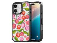 Etui Bouvardia kompatybilne z iPhone 15 PRO – Krata z Wiśniami