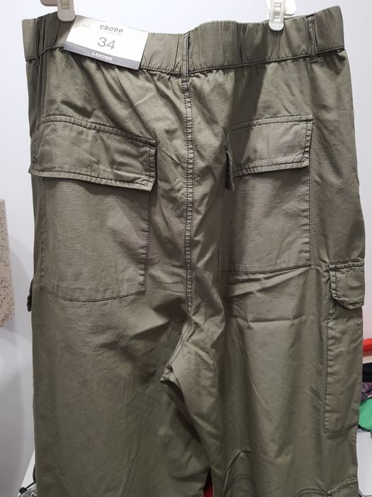 NOWE CROOP spodnie bojówki khaki rozm 34 Wrocław