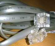 Przyłącze AWM, telefon, modem, router, RJ11/6p4c, 4 żyły, 180 cm