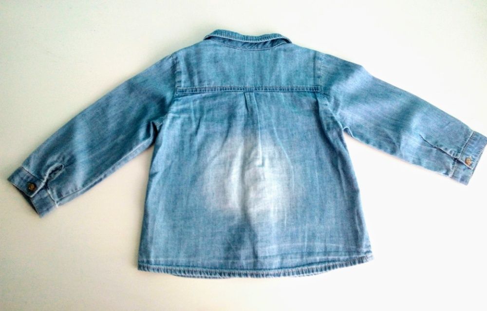 Roupa de menino: Camisa de ganga / camiseiro - 12 meses / 1 ano