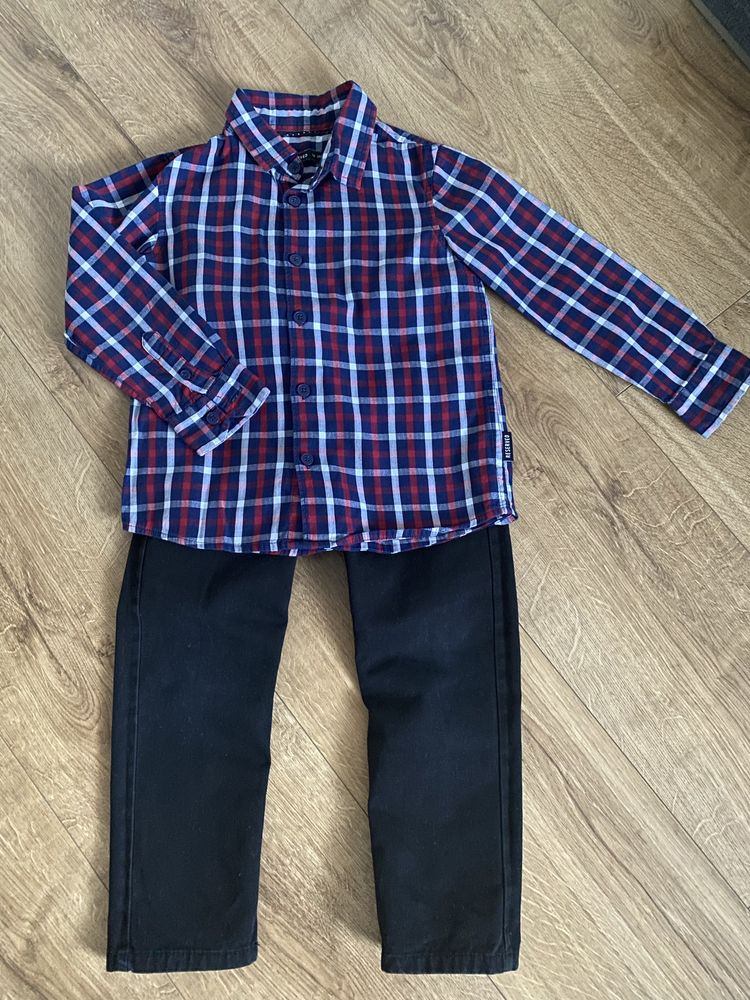 Komplet dla chłopca, koszula, spodnie roz 104 Reserved, H&M