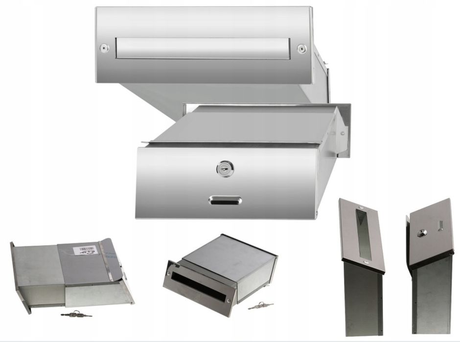 Skrzynka na listy do wmurowania, przelotowa, regulowana