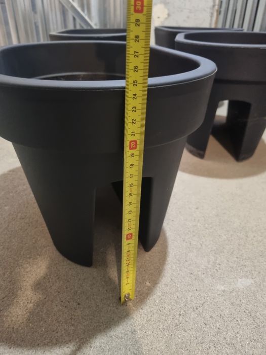 Donica Balkonowa Duża Antracytowa  4sztuki