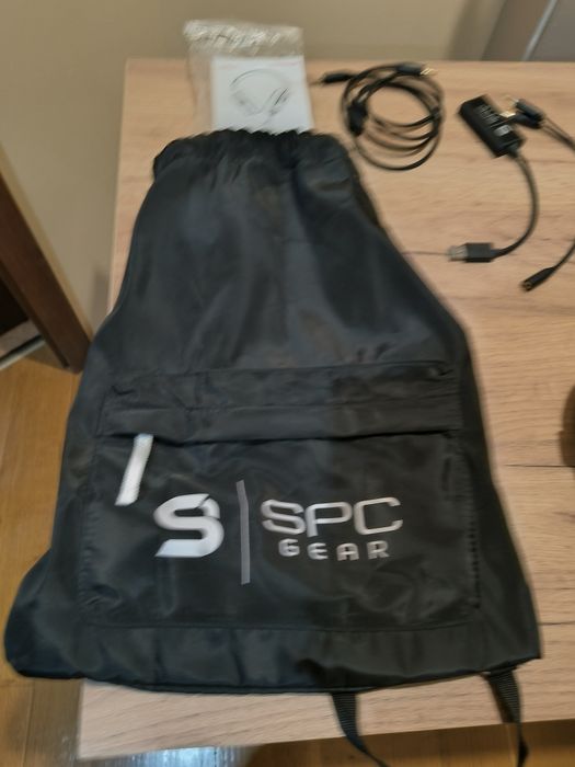 Słuchawki SPC gear viro plus + karta dźwiękowa USB + worek