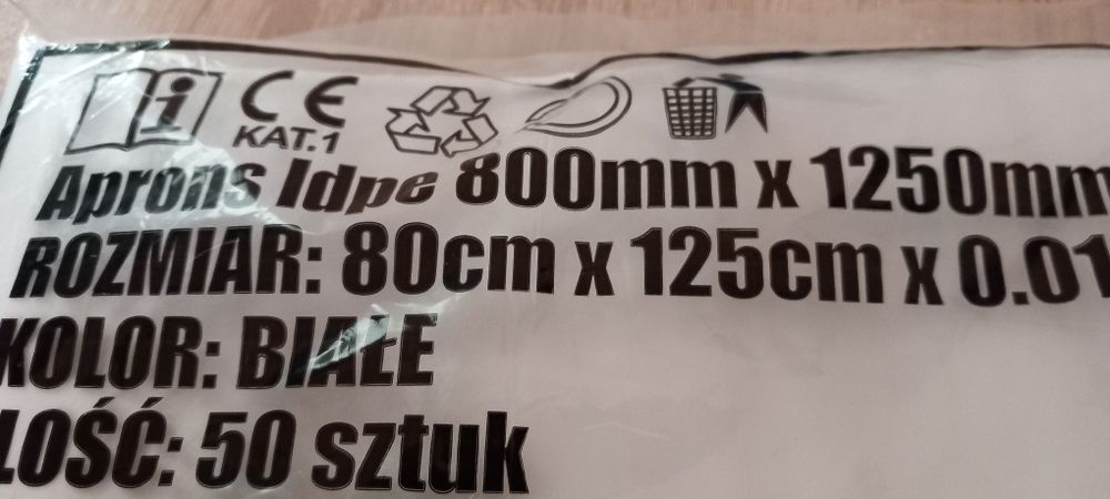 Odzież ochronna fartuchy foliowe 50szt.