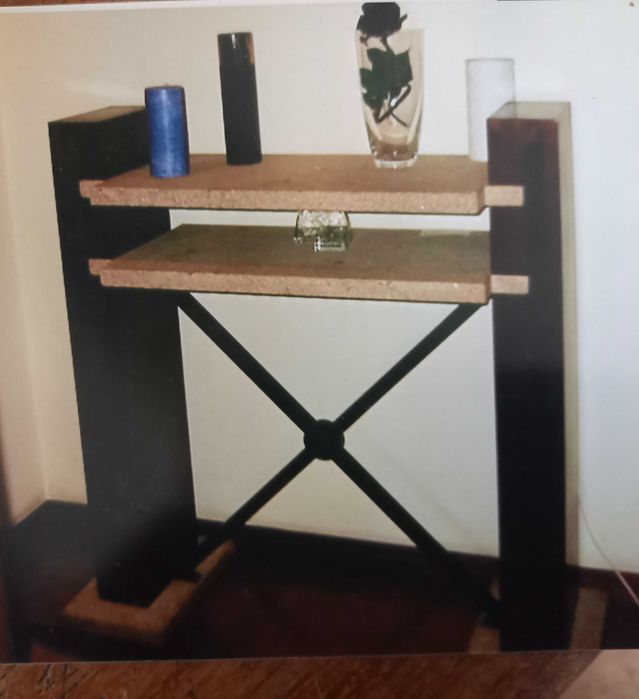 Móveis de sala em pedra e madeira maciça