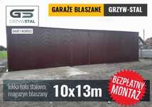 Garaż Blaszany 13x10m - Hala Magazynowa, Schowek - Blaszak -GRZYWSTAL