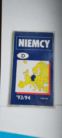Stara mapa Niemcy '93 '94 lata 90