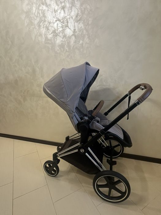 Візочок, коляска 3 в 1 Cybex Сайбекс Priam 4.0 Lux шасі Chrome Brown
