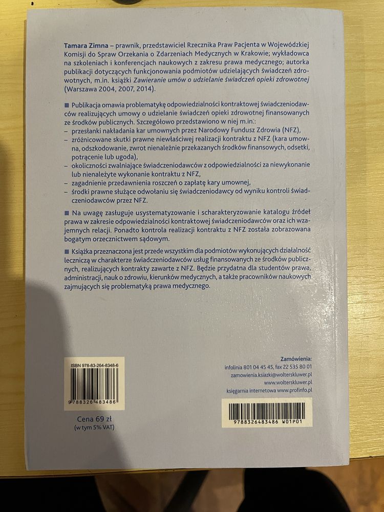 Kara umowna w kontraktach z NFZ Tamara Zimna