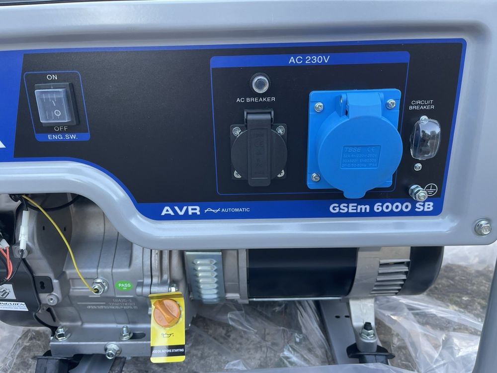 Генератор rem power 6 квт , 1 фаза , бензин