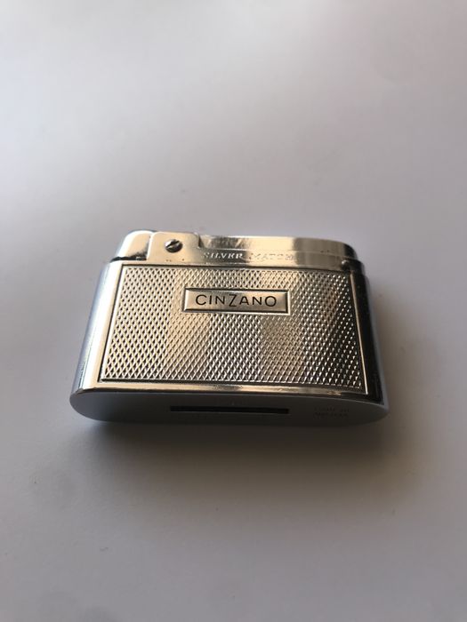 Isqueiro antigo Silver match Cinzano made in Austria a gas