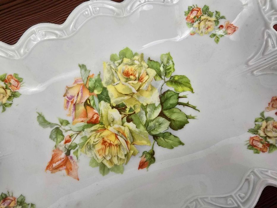 Patera półmisek róże Silesia Königszelt AG Jaworzyna Śląska 1914/18r