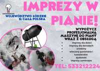 Imprezy w pianie. Wynajem wytwornicy piany. Piana party.