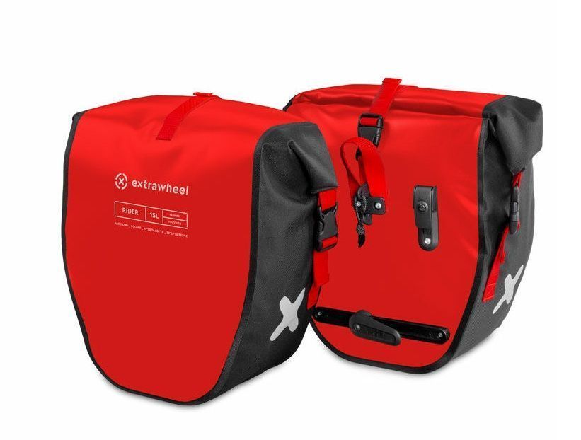 Sakwy Uniwersalne Extrawheel Rider Polyester 30L Red/Black