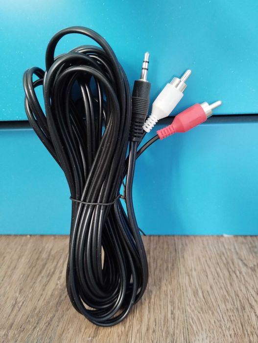 Кабель 5 метров AUX АУХ 3,5 мм на 2 тюльпана 3.5 mm mini Jack 2 RCA