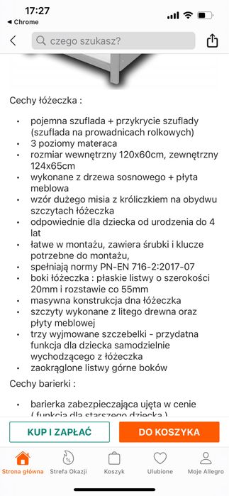 Lozeczko dzieciece gebi
