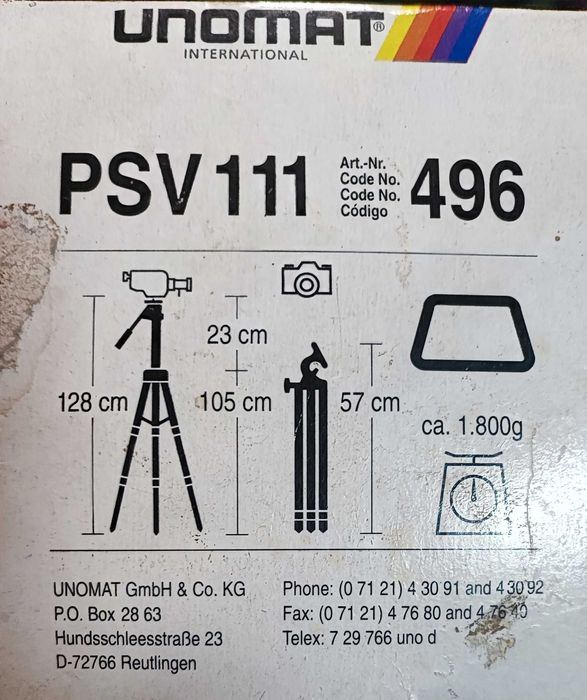 Фотоштатив Unomat PSV 111