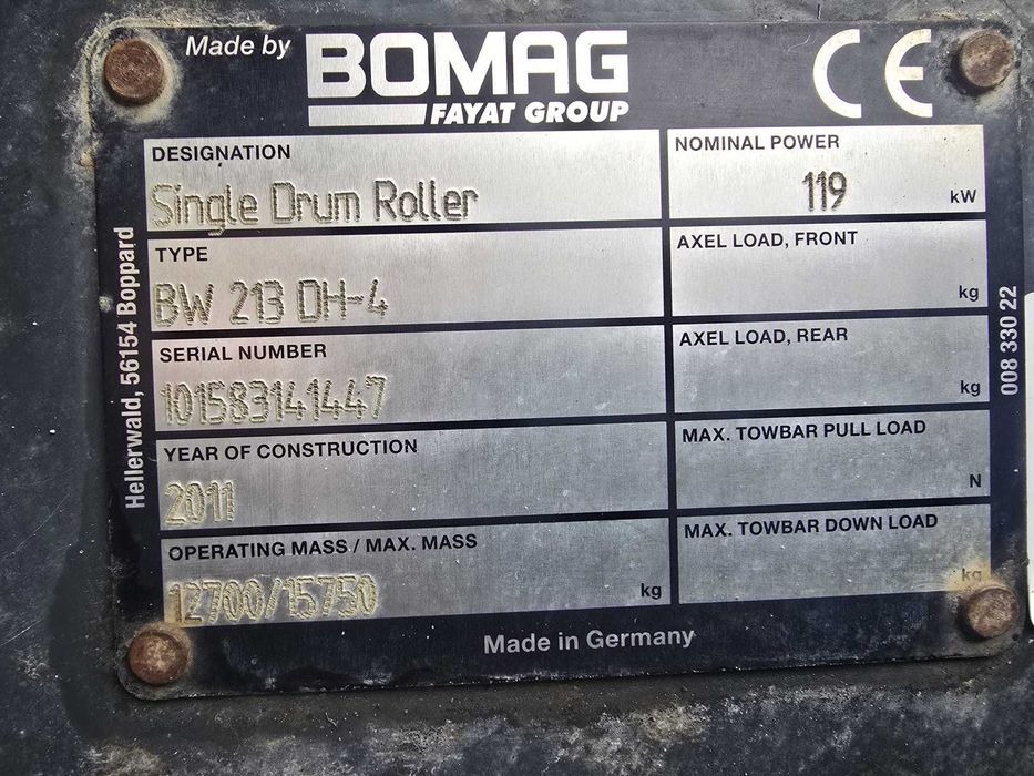 Walec drogowy BOMAG BW 213