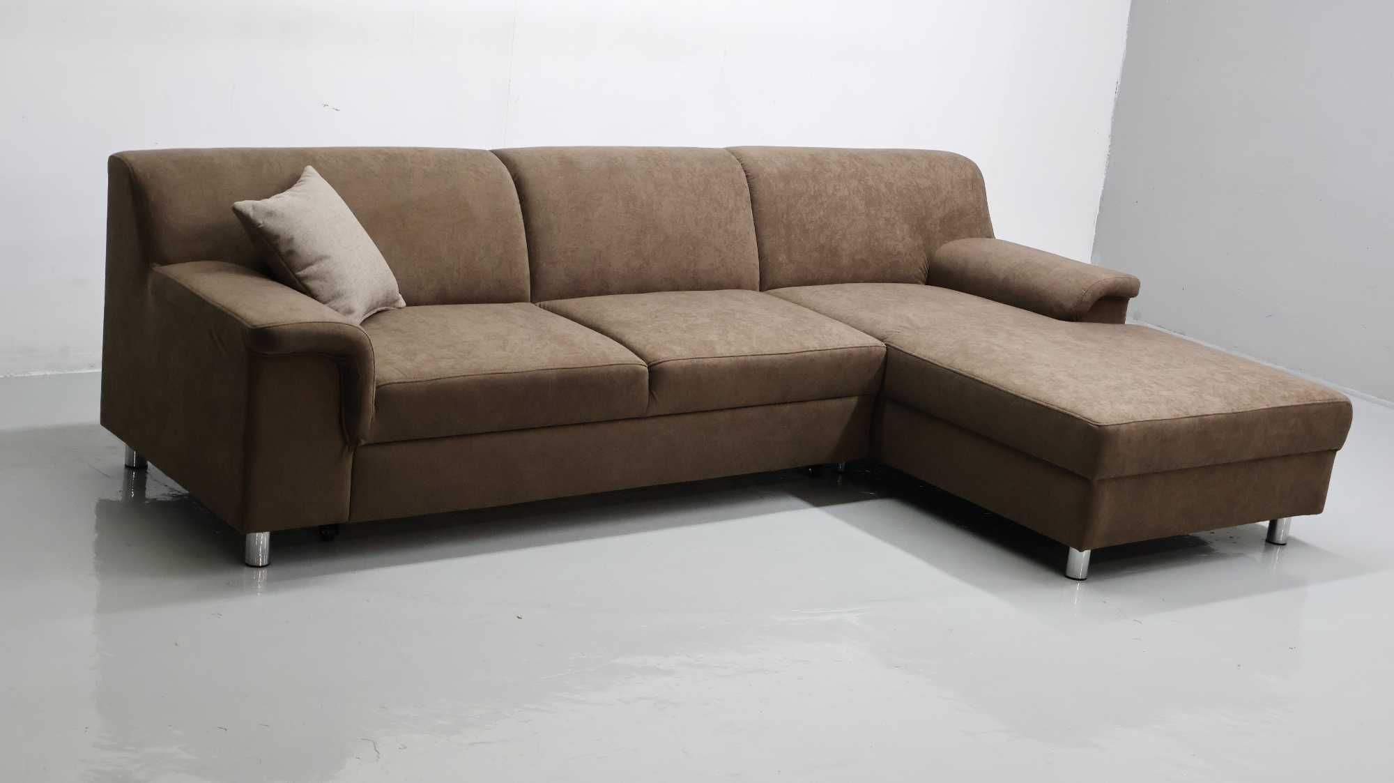 TGB Nowy narożnik funkcjA spania rogówka KANAPa SOFA brązowa tkanina