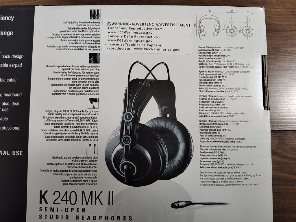 Słuchawki studyjne AKG K240 MKII