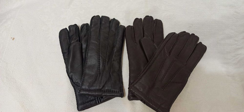 Шкіряні чоловічі зимові рукавиці - перчатки. Різні розміри ! НОВІ !