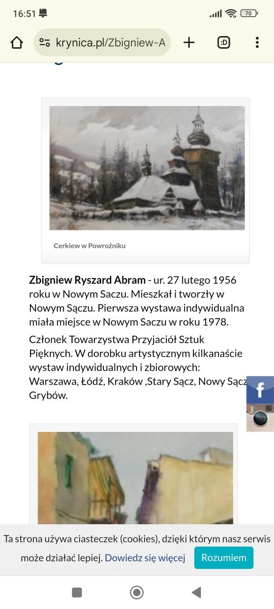Obraz olejny Zbigniewa Ryszarda Abrama. .