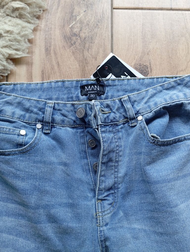 Nowe niebieskie spodnie unisex