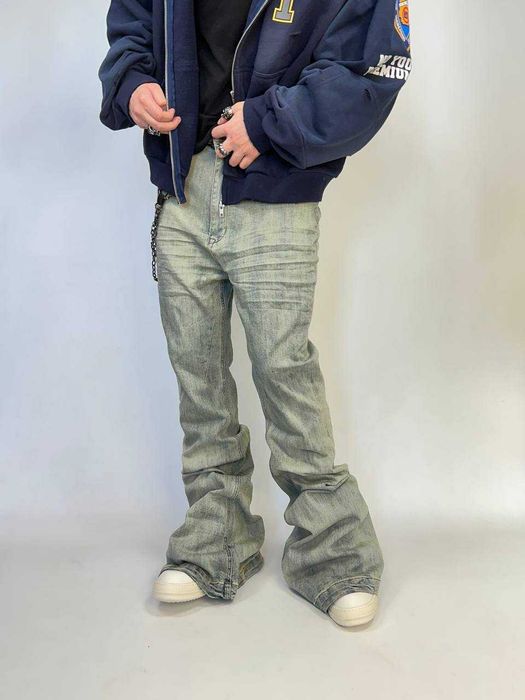 Rick Owens DRKSHDW flared jeans джинси голубі джинсі клеш кльош штаны.