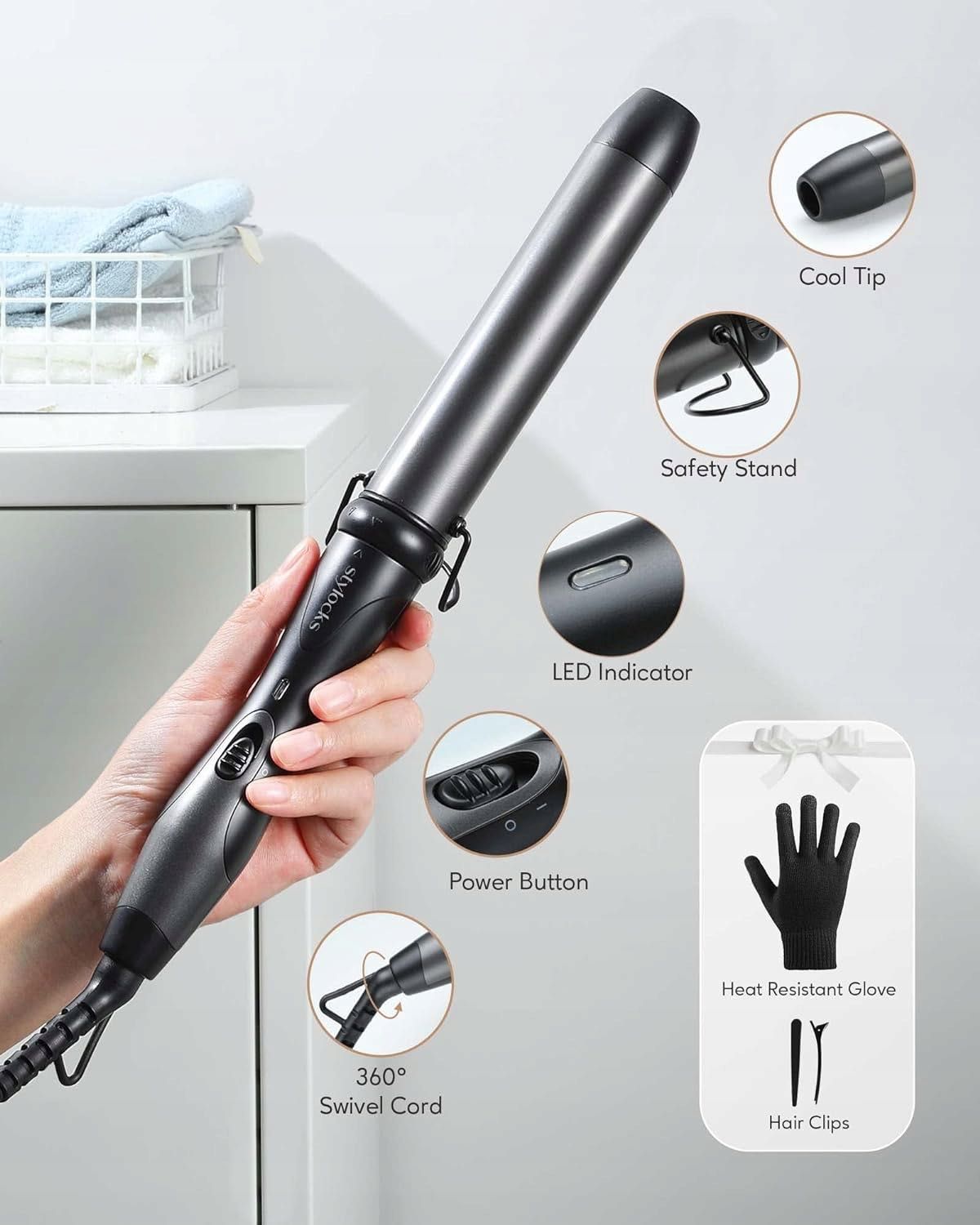 LOKÓWKA Stylocks JDL-186C Profesjonalny zestaw do loków 5w1