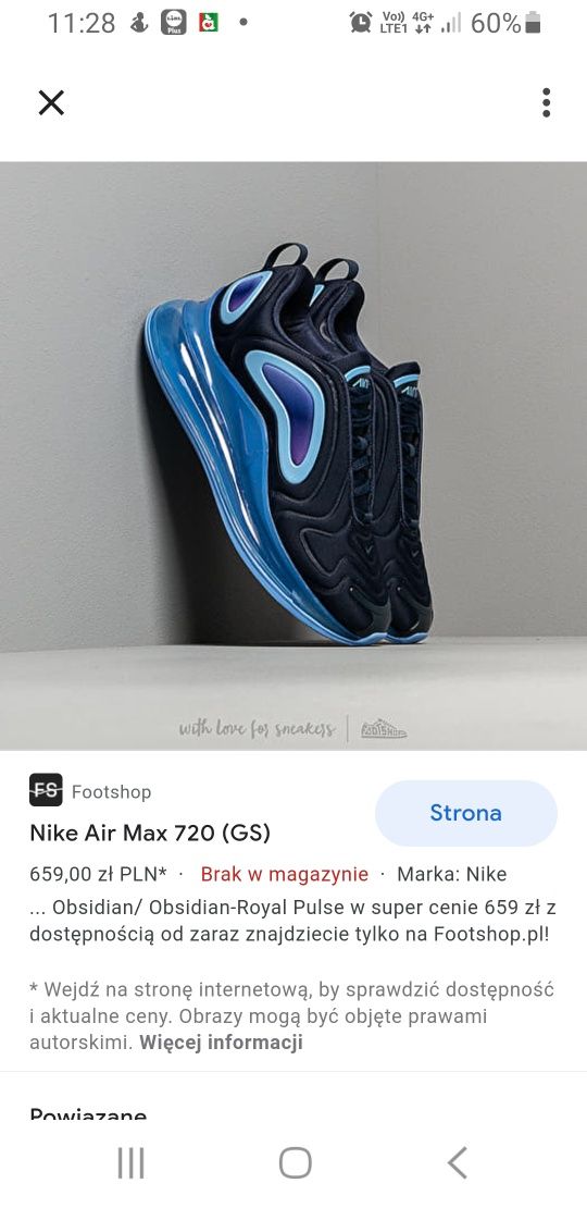 Nike air max 720 rozmiar 38