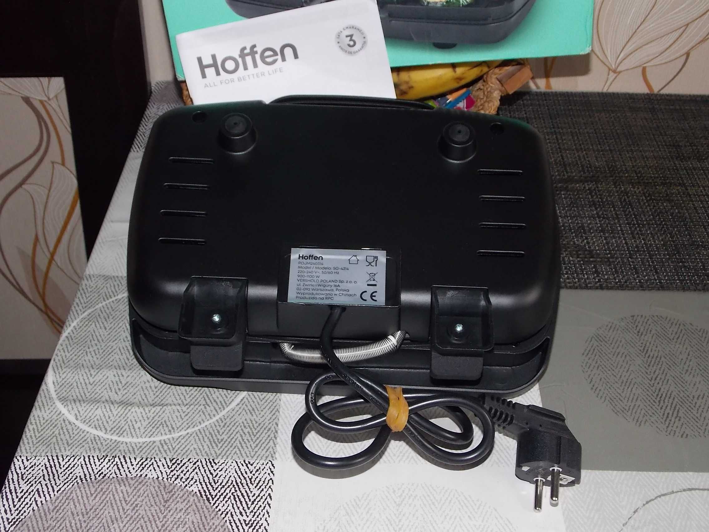 Grill opiekacz  elektryczny Hoffen 1100 W nowy z instrukcją