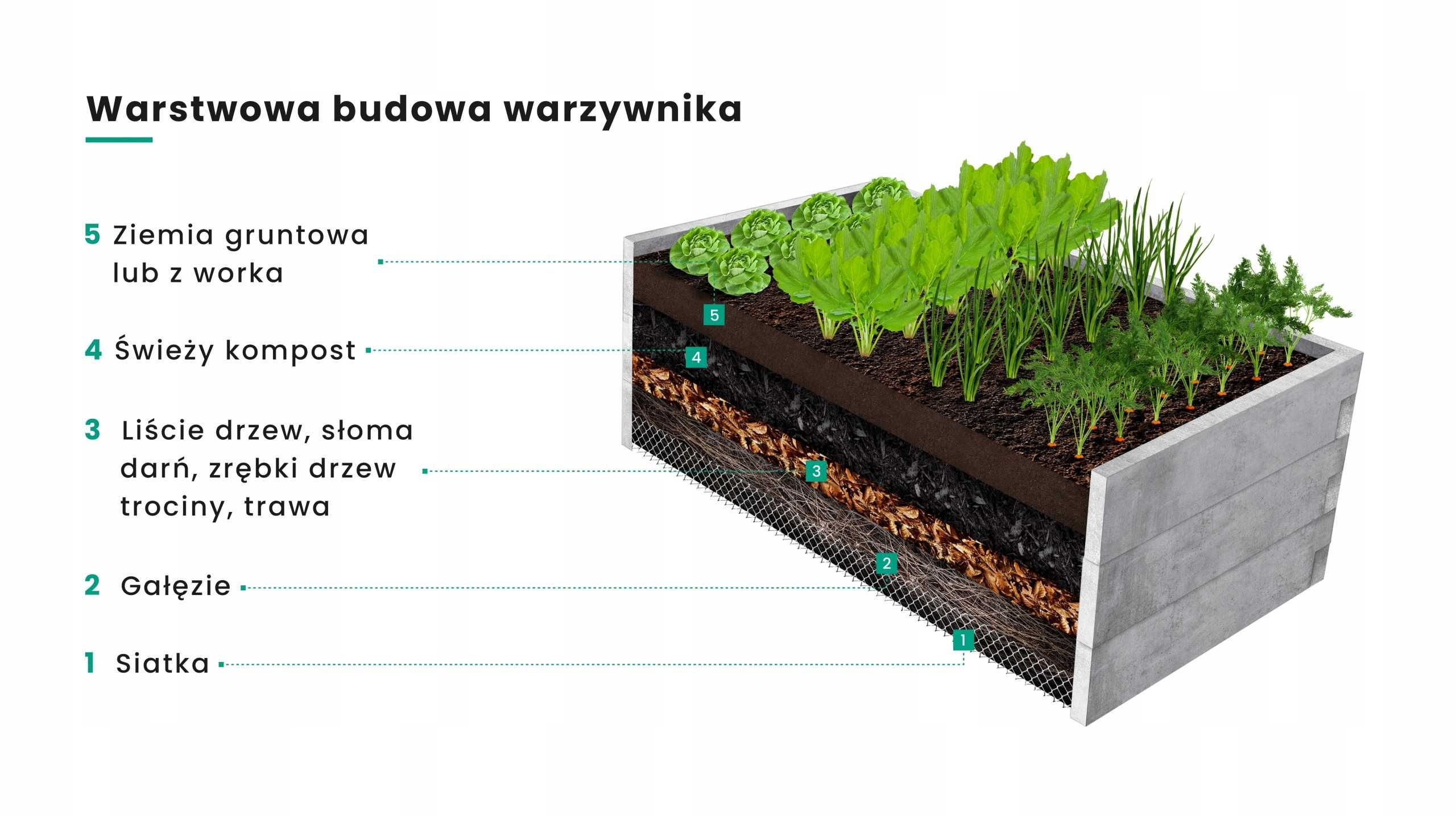 Modułowy Warzywnik Betonowy MDB typ T model MDB8