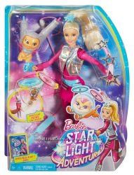 Barbie Star Light Galaxy Barbie Doll & Flying Cat, Барби и кот